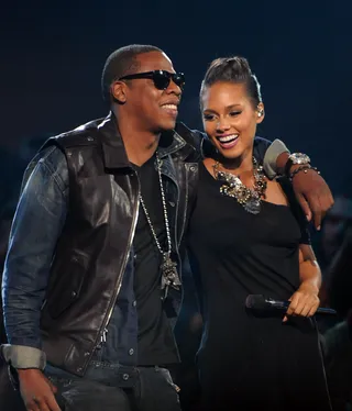 A Winning Empire: February 13, 2011 - Adding to her already stacked trophy case, Alicia Keys took home yet another Grammy. The singer won the “Best Rap/Sung Collaboration” Grammy for her contributions to Jay-Z’s No. 1 hit “Empire State of Mind.”(Photo: Jeff Snyder/PictureGroup)