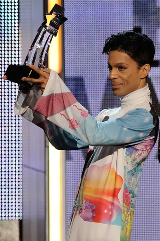 Prince For Life - Prince accepted the Lifetime Achievement Award at the 2010 BET Awards. It was a magical moment for this consummate artist.(Photo: Vince Bucci/PictureGroup)
