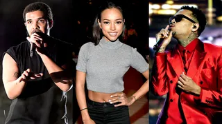 Will Karrueche Tran Ever Stop Being a Topic for Drake's Subliminals to Chris Brown? - Karrueche Tran makes her way into Drake's bars once more on &quot;Live From the Gutter.&quot; We're sure Drizzy likes pushing Chris Brown's button.(Photos from Left: Kevin Winter/Getty Images for Coachella, Slaven Vlasic/Getty Images for Academy of Art, Ethan Miller/Getty Images)