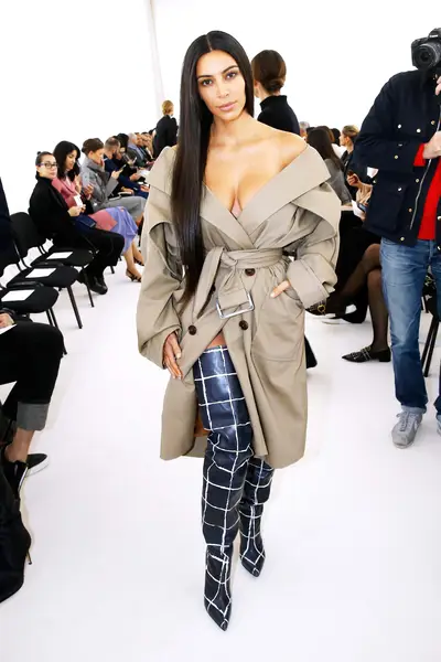 Kim Kardashian&nbsp; - Kim Kardashian debuted this style last year during Paris Fashion Week and has been consistent with it ever since.(Photo: Bertrand Rindoff Petroff/Getty Images)&nbsp;