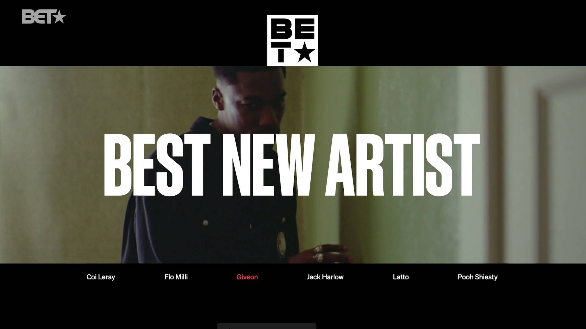 Giveon wins the Best New Artist trophy at the BET Awards 2021, presented by Intuit QuickBooks.