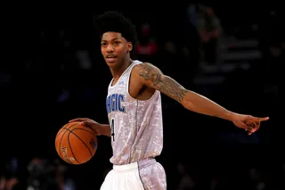 Look That Way - Elfrid Payton directing track at the point of attack.&nbsp; (Photo: Elsa/Getty Images)