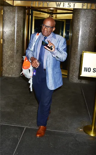 Smooth Al - Dapper Al Roker flashes a smile as he leaves NBC Studios in Manhattan.(Photo: Darla Khazei, PacificCoastNews)