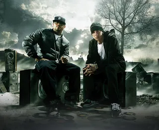 Bad Meets Evil - In the wake of their fiery, chart-topping album Hell: the Sequel,&nbsp;Eminem and Royce the 5'9" are strong contenders for Best Group.  (Photo: Courtesy Interscope Records)