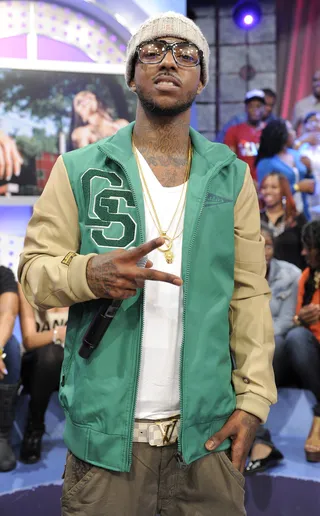 Dueces&nbsp; - Travis Porter at 106 &amp; Park, May 14, 2012. (photo: John Ricard / BET).