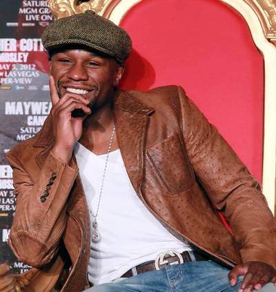 Floyd Mayweather - The Money Team's own hangs with the likes of 50 Cent, Ray J and Justin Bieber, so it's no surprise he's already tried his hand at rapping, even teaming up with Ludacris for the 2009 song &quot;Undisputed.&quot;(Photo: Jeff Gross/Getty Images)