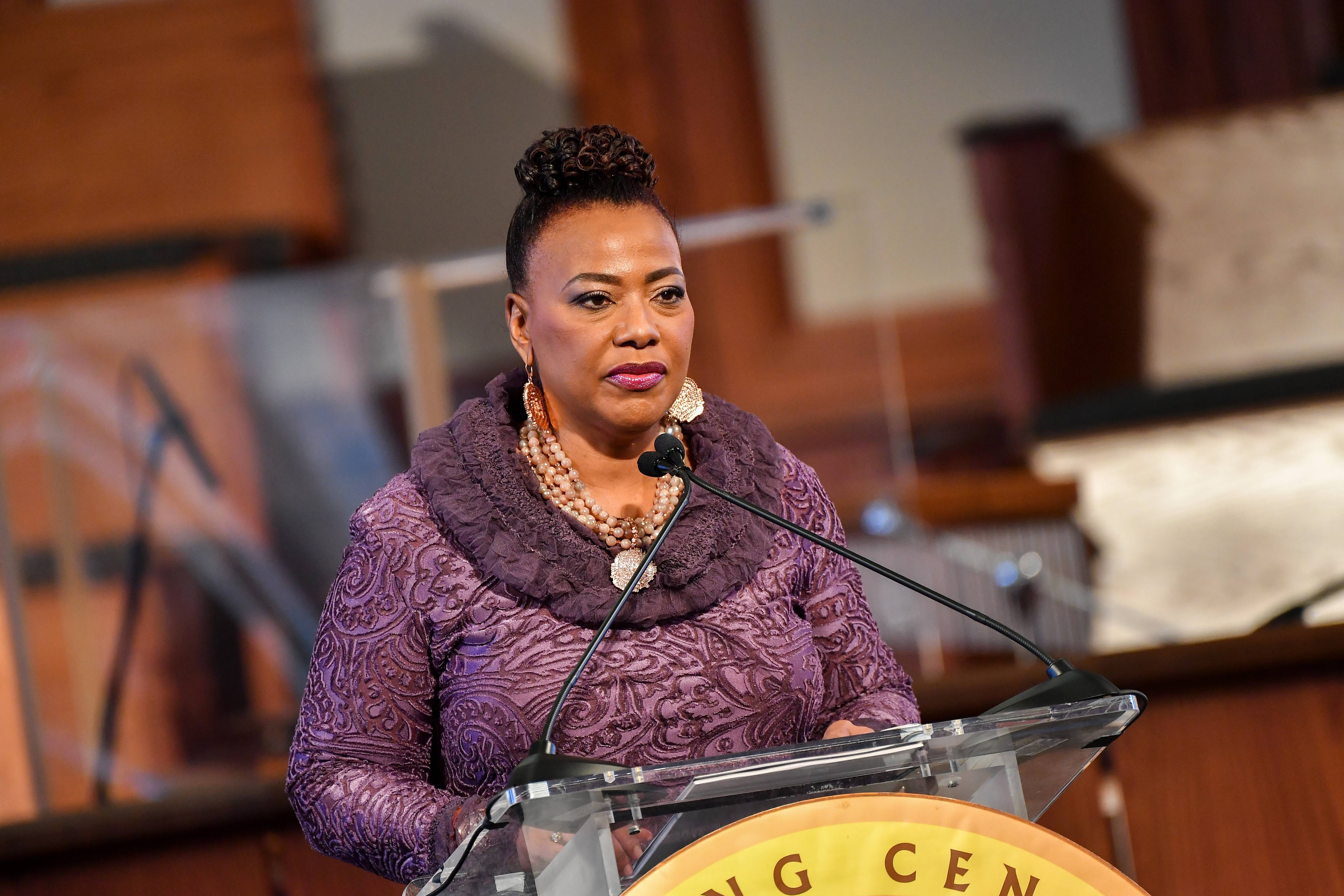 ATLANTA, GEORGIA - JANUARY 18: Dr. Bernice A. King speaks during the 2021 King Holiday Observance Beloved Community Commemorative Service on January 18, 2021 in Atlanta, Georgia. (Photo by Paras Griffin/Getty Images)