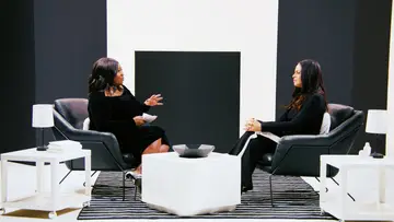 Author Bevy Smith and Soledad O'Brien on BET's Disrupt & Dismantle on BET 2021.