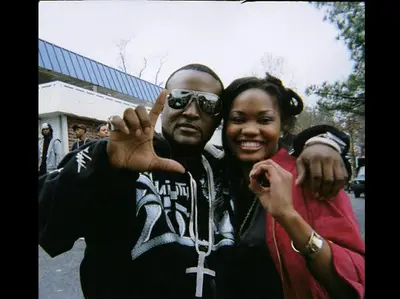 H-E-L-L-O - L-O. Me and my best friend rapper, Shawty Lo on the set of his video. Now that’s the real king of ATL’s Bankhead!! Lol. Dey Know!!
