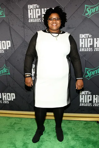 Vocal Percussionist&nbsp; - Beatbox master Nicole Paris hit the carpet in style and posed for this pic before busting down a freestyle or two before heading into the show.&nbsp;(Photo: Bennett Raglin/BET/Getty Images for BET Networks)