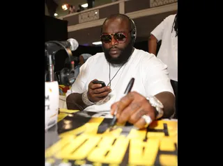 Rick Ross - It's the bawse! Rick Ross gets magnificent on the radio. (Photo by Marc Davis/PictureGroup)
