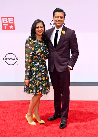 Reeta Gupta and SVP of Strategy &amp; Business Operations at BET Networks P. Sean Gupta - (Photo by Paras Griffin/Getty Images for BET)