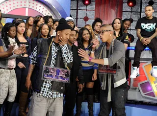 Hold on Partna' - 106 &amp; Park, December 7, 2012. (Photo: John Ricard / BET)