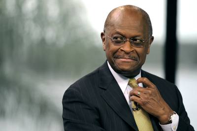 State of Cain - Former GOP presidential candidate Herman Cain is not impressed by the president's call to raise the minimum wage to $10.10 and says it would affect &quot;a very small percentage&quot; of Americans. &quot;Ten-ten is no nine-nine-nine,&quot; he said, referring to his campaign proposal to replace the federal tax code with a flat 9 percent&nbsp;personal, corporate and national income tax.  (Photo: David Paul Morris/Bloomberg via Getty Images)