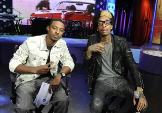 Shorty Da Prince and Wiz Khalifa - 106 &amp; Park, December 4, 2012. (Photo: John Ricard / BET)