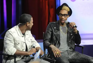 Shorty Da Prince and Wiz Khalifa - 106 &amp; Park, December 4, 2012. (Photo: John Ricard / BET)