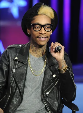 Wiz Khalifa on being surprised at how his son looked:&nbsp; - “I knew he was going to look like a little papi. I didn’t know about the Asian, though.”  (photo: John Ricard / BET)