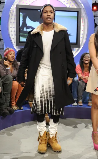 A$AP Rocky Takes Risks - Some musicians make music and stick to their craft, but others branch out and take on other aspects of the arts. Although A$AP Rocky doesn't plan on designing a fashion line, he has become a fashion muse that always takes risks and looks good doing it.  See what A$AP is rocking tonight on 106 &amp; Park tonight at 6P/5C! (Photo: John Ricard / BET)