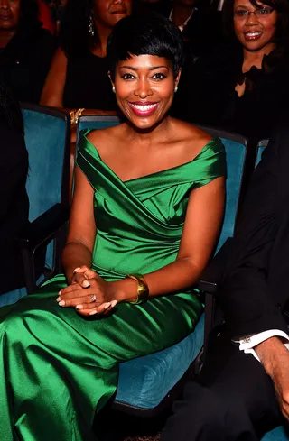 Emerald Lady - Target President of Community Relations Laysha Ward attends UNCF's An Evening of Stars in a stunning emerald green gown. (Photo: Mark Davis/Getty Images for BET)