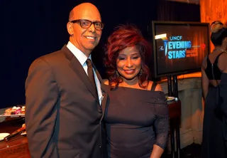 Shining Bright - UNCF President Dr. Michael Lomax getting some one-on-one time with Chaka Khan (Photo: Charley Gallay/Getty Images for BET)