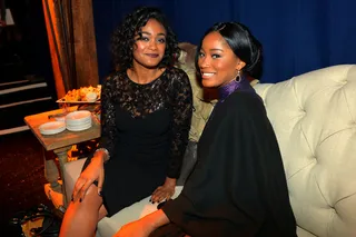 Sister to Sister - Actresses Tatyana Ali and Keke Palmer take a minute to chat backstage at the UNCF Evening of Stars.&nbsp; (Photo: Charley Gallay/Getty Images for BET)