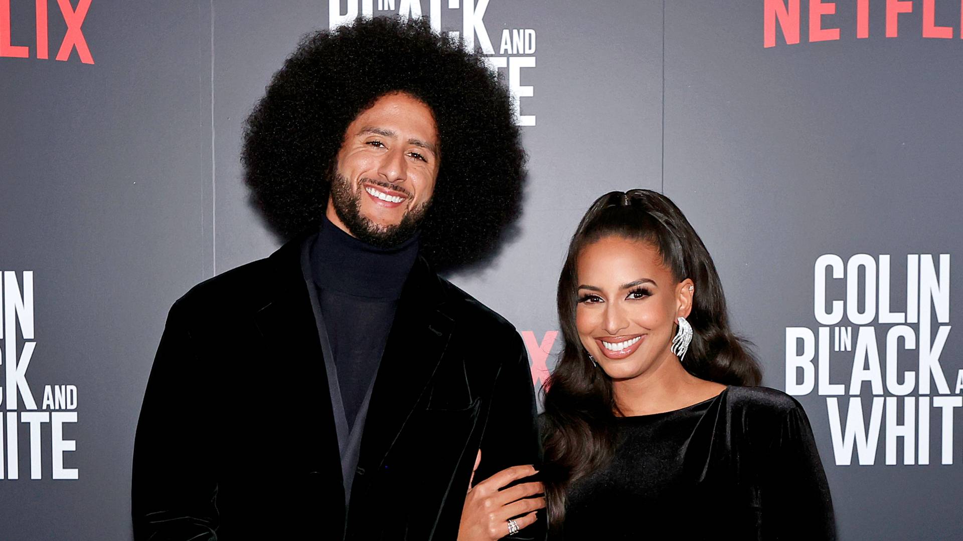 Colin Kaepernick (L) and Nessa attend the Netflix Limited Series Colin In Black And White Special Screening at The Whitby Hotel on October 26, 2021 in New York City. 
