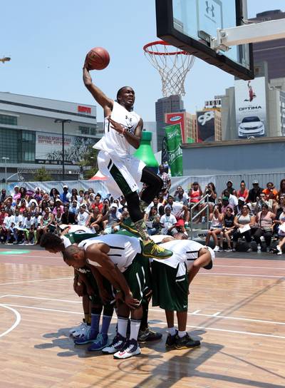 The Sprite Slam Dunk Contest - There was nothing but net during the Sprite Slam Dunk Contest on the Sprite Court. Here, Werm gets big air.(Photo: Jesse Grant/Getty Images for BET)