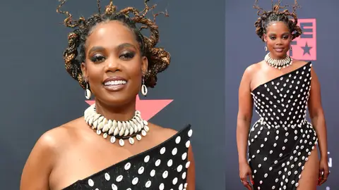 Novi Brown In A Falaise Dionn Couture Gown At The BET Awards 2022