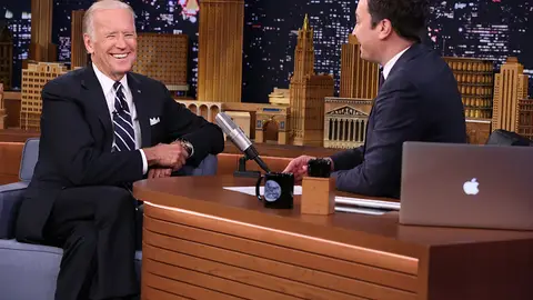 Joe Biden during an interview with Jimmy Fallon 