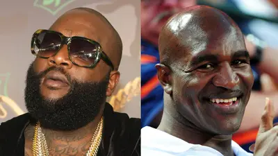 Rick Ross/Evander Holyfield - In 2012, boxer Evander Holyfield's behemoth mansion was foreclosed on, which meant that it would ultimately be put up for auction. Rick Ross purchased the 109-room, 235-acre property to create a safe haven for youth. That's bawse.&nbsp;(Photos from Left: Bennett Raglin/BET/Getty Images for BET, Scott Cunningham/Getty Images)