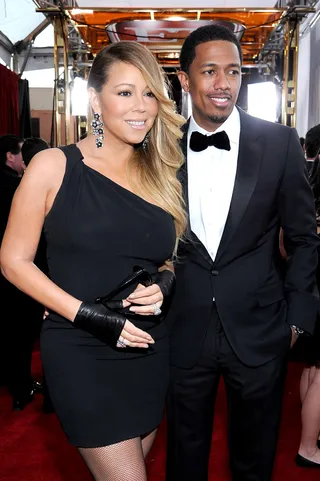Dynamic Duo - Singer-actress Mariah Carey and husband Nick Cannon attend the 20th Annual Screen Actors Guild Awards at The Shrine Auditorium in Los Angeles. (Photo: Kevork Djansezian/Getty Images)
