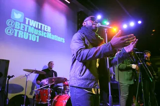 Put Your Hands Together - Trumaine Lamar gets the crowd into it during his set at famed venue S.O.B.'s.(Photo: Brad Barket/BET/Getty Images for BET)