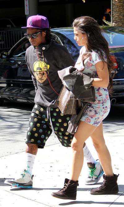 Take Me Out to the B-Ball Game - Lil Wayne, accompanied by his girlfriend Dhea, is seen arriving to the Staples Center in downtown Los Angeles to watch the Los Angeles Lakers play the Miami Heat. The Lakers were ultimately victorious over the higher ranked Heat.(Photo: David Durocher/ WENN.com)