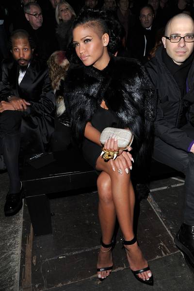 A Real Minx - Cassie is the picture of perfection in the front row of the Givenchy Ready-To-Wear Fall/Winter 2012 show during Paris Fashion Week at Lycee Carnot in Paris, France.(Photo: Pascal Le Segretain/Getty Images)