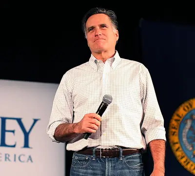Mitt Romney - &quot;It's very easy to excite the base with incendiary comments,&quot; Romney told reporters at his Michigan campaign office in February. &quot;I'm not willing to set my hair on fire to try and get support. I am who I am.&quot; (Photo: Justin Sullivan/Getty Images)