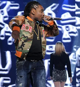 Wale - Wale's big breakthough year is reflected in two BET Awards nominations, Best Group (for his Maybach Music Group membership) and Best Collaboration (for his "Lotus Flower Bomb," featuring Miguel).(Photo: John Ricard/BET)
