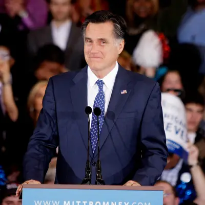 Mitt Romney - &quot;This feels good, being back in Michigan… You know, the trees are the right height,&quot; said&nbsp;Romney at a campaign stop in Michigan in February.  (Photo: Bill Pugliano/Getty Images)