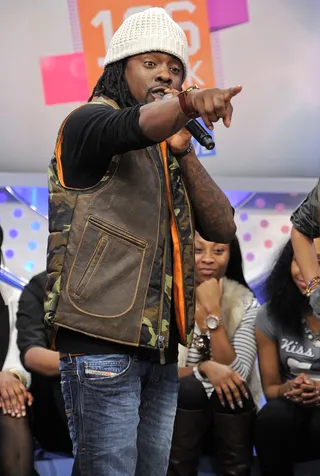 Hey You - Wale at 106 &amp; Park, February 27, 2012. (Photo: John Ricard / BET)