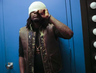 Get Low - Wale in the green room at 106 &amp; Park, February 27, 2012. (Photo: John Ricard)