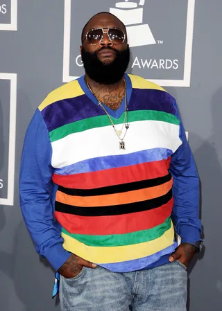 Rick Ross (@RickyRozay) - TWEET: &quot;I admire Majic Johnson. #Mogul&quot;&nbsp;Rozay pays respect to NBA legend and business man Magic Johnson after news broke that he acquired ownership of MLB's Los Angeles Dodgers.&nbsp;(Photo: Jason Merritt/Getty Images)