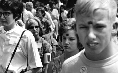 Signs of Change - Young demonstrators with painted equal signs on their forehead attend the 1963 civil rights rally in Washington.(Photo: National Archive/Newsmakers/Getty Images)