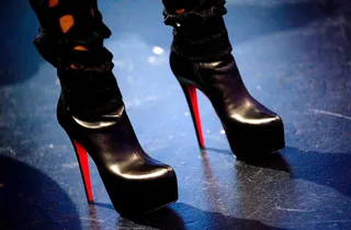 Melanie Fiona's Shoes - Melanie wore a hot pair of Christian Louboutin shoes.(Photo by Fernando Leon/PictureGroup)