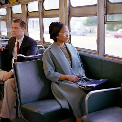 &nbsp;Angela Bassett as Rosa Parks \r - Continuing her streak of playing strong Black women, Angela Bassett stepped into the shoes of Rosa Parks — who helped set off the civil rights movement — in the 2002 TV film The Rosa Parks Story.\r(Photo: CBS/Landov)