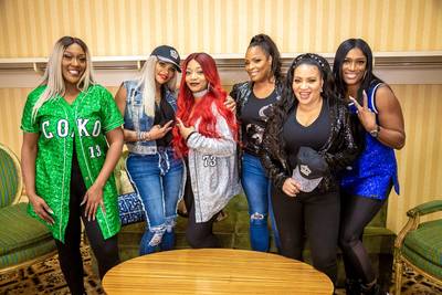 SWV, Salt-N-Pepa and DJ Spinderella gather backstage prior to SWV's concert at the Bellagio in Las Vegas. - (Photo: Eric Guideng/BET)