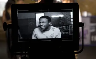 Director's Chair - A look at rapper/actor Childish Gambino spitting his 16 from the other side of the camera.(Photo: Derek Reed / Picture Group / BET)