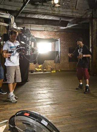 Lights, Camera, Action - Here's another behind the scenes look at DMX doing his magic.&nbsp;(Photo: Derek Reed / Picture Group / BET)