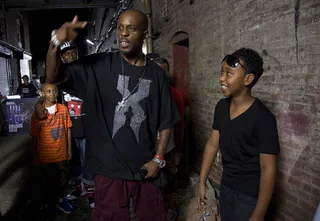 Lessons From A Pro - Here Darkman-X shows the ropes to the next generation of Ruff Ryders, Lil Waah.&nbsp;(Photo: Derek Reed / Picture Group / BET)