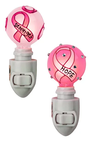 Night Lights - These night lights illuminate messages of strength and hope.&nbsp;(Photo: pinkribbonstore.com)