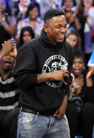 It's Kendrick! - Kendrick Lamar at 106 &amp; Park, October 3, 2012. (Photo: John Ricard / BET).
