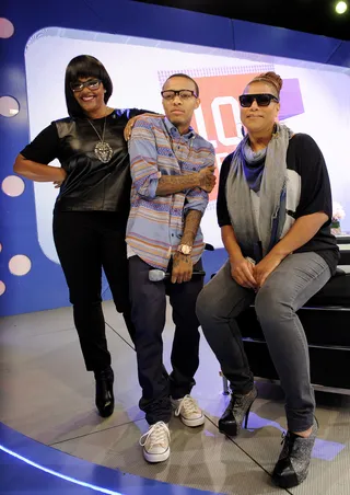 It's a Wrap! - Bow Wow with Jill Scott and Queen Latifah at 106 &amp; Park, October 3, 2012. (Photo: John Ricard / BET).